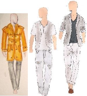 LAUNCH INITIATIVE: Designs from the menswear competition.